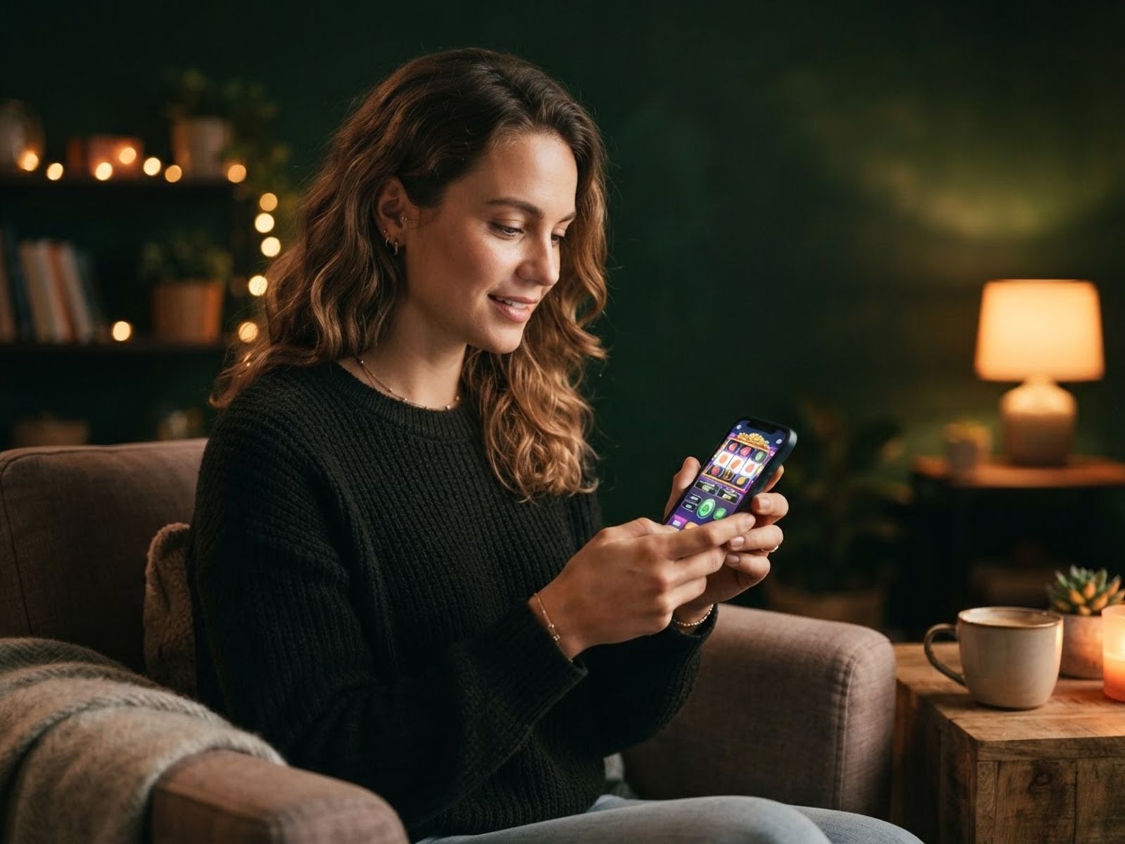 Joueur utilisant un smartphone pour jouer au casino DublinBet